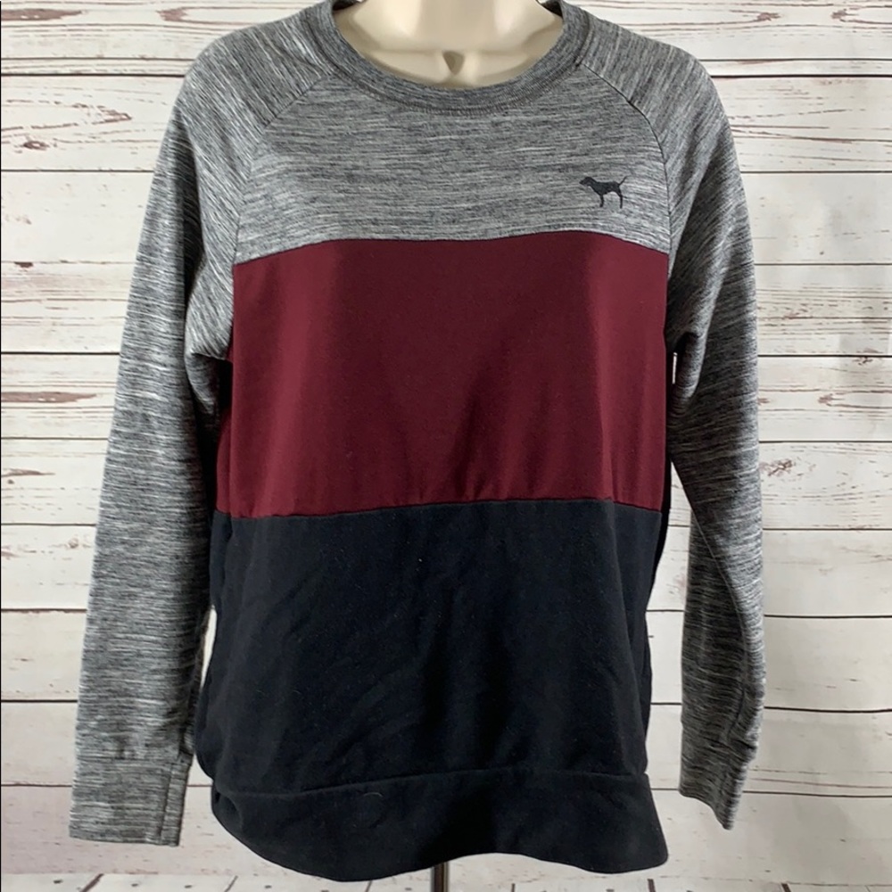 PINK Victoria’s Secret Black Gray Sweatshirt XS